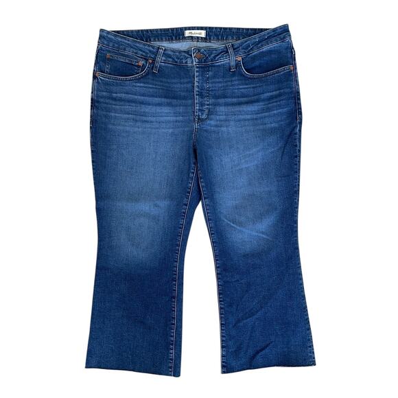Madewell Mid-Rise Kick Out Jeans Dark Blue Size 22W - Picture 1 of 16
